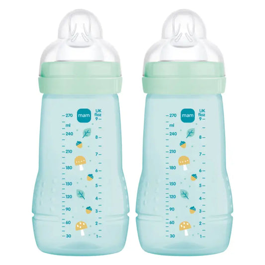 Mam Baby Easy Active Baby Bottle Bright Blue, 2X270Ml