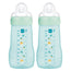 Mam Baby Easy Active Baby Bottle Bright Blue, 2X270Ml