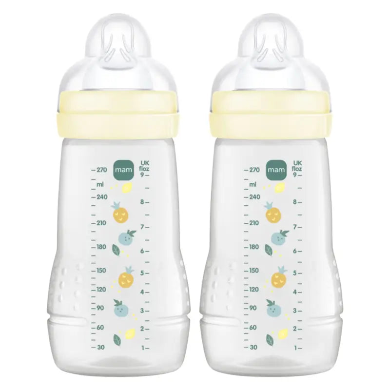 Mam Baby Easy Active Baby Bottle Neutral Glossy, 2X270Ml