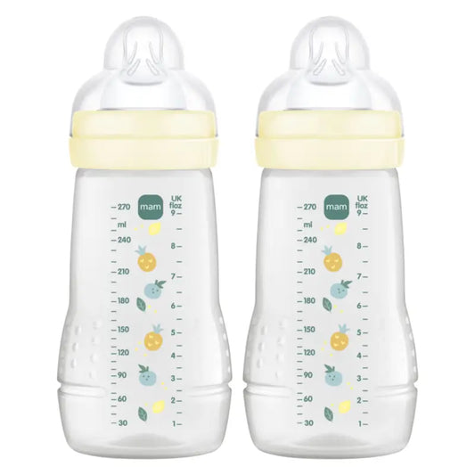 Mam Baby Easy Active Baby Bottle Neutral Glossy, 2X270Ml