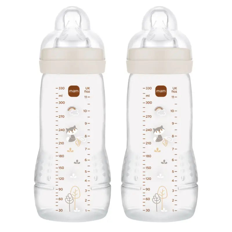 Mam Baby Easy Active Baby Bottle Neutral Glossy, 2X330Ml