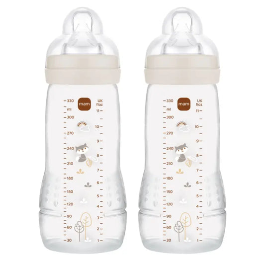 Mam Baby Easy Active Baby Bottle Neutral Glossy, 2X330Ml