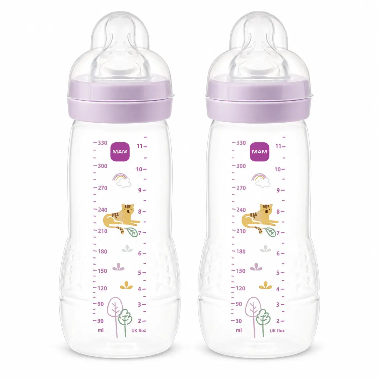 Mam Baby Easy Active Baby Bottle Bright Pink, 2X330Ml