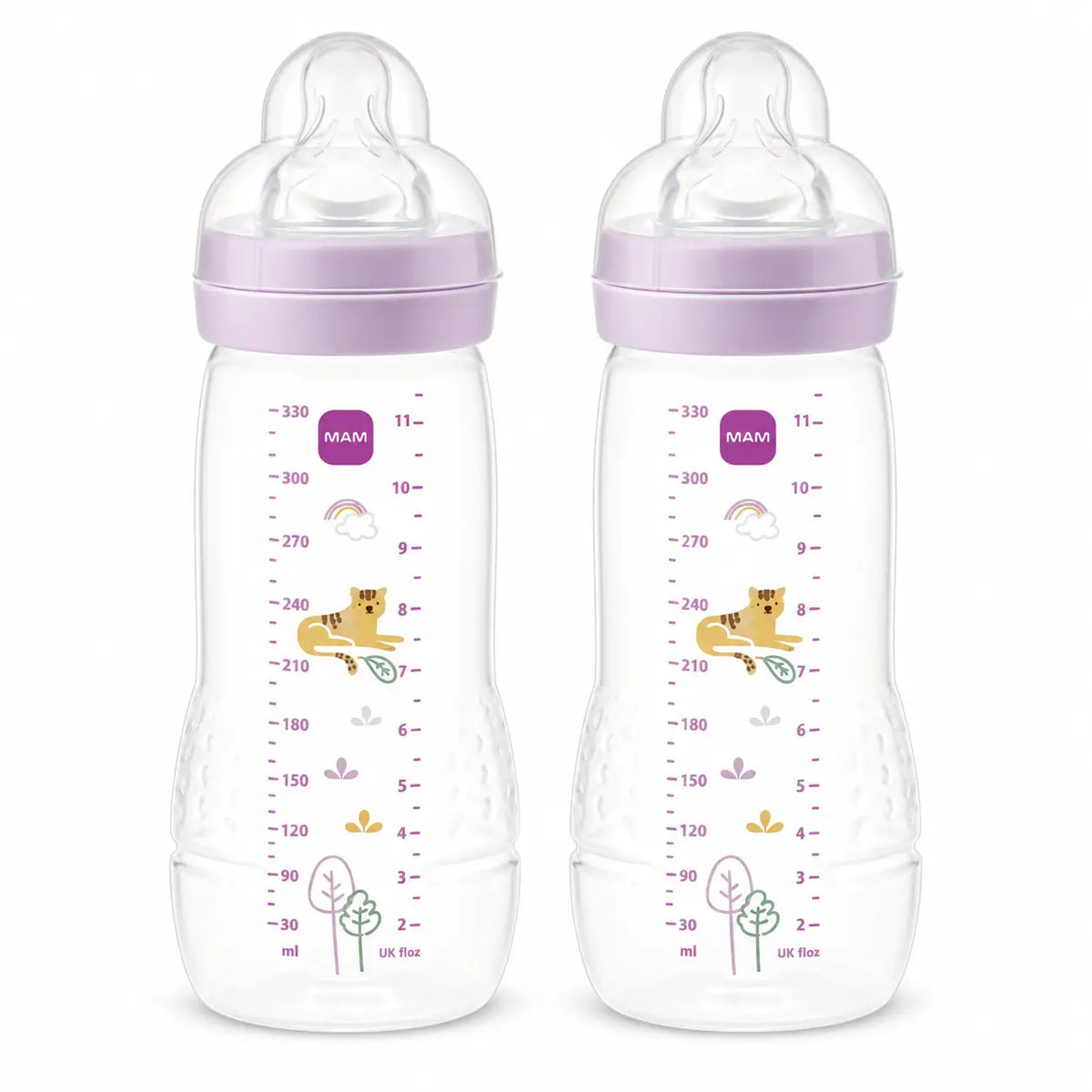 Mam Baby Easy Active Baby Bottle Bright Pink, 2X330Ml