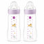 Mam Baby Easy Active Baby Bottle Bright Pink, 2X330Ml