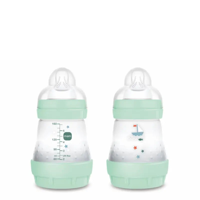 Mam Baby Easy Start Anti-colic Bottle Bright Blue, 2X160Ml
