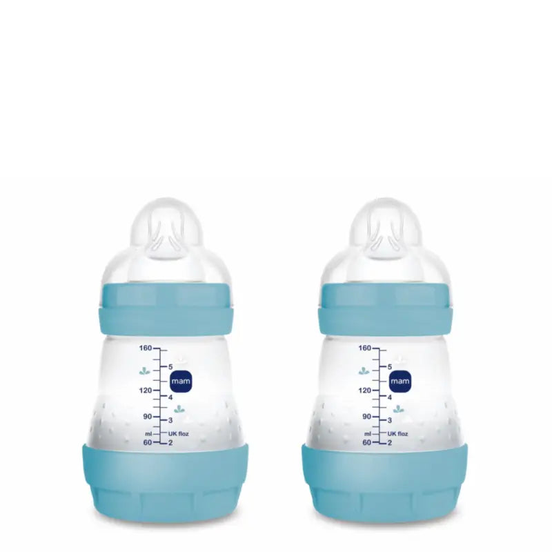 Mam Baby Easy Start Anti-Colic Bottle Blue Matt, 2X160Ml