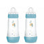 Mam Baby Easy Start Feeding Bottle Anti-Colic Blue Matt, 2X320Ml