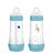 Mam Baby Easy Start Feeding Bottle Anti-Colic Blue Matt, 2X320Ml