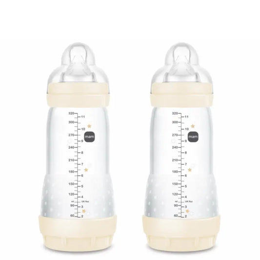Mam Baby Easy Start Neutral Anti-Colic Bottle Glossy, 2X320Ml