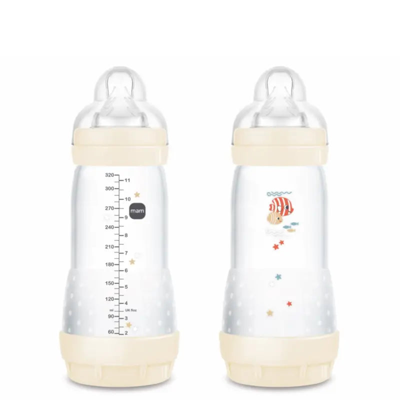 Mam Baby Easy Start Neutral Anti-Colic Bottle Glossy, 2X320Ml