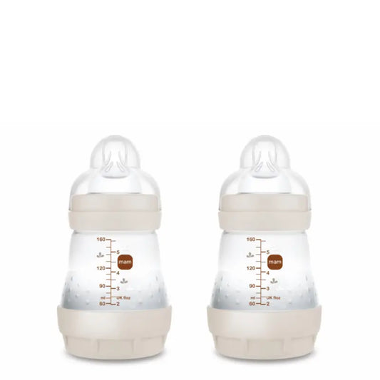Mam Baby Easy Start Anti-Colic Baby Bottle Neutral Matt, 2X160Ml