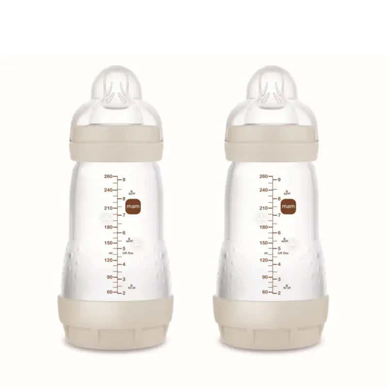 Mam Baby Easy Start Anti-Colic Baby Bottle Neutral Matt, 2X260Ml