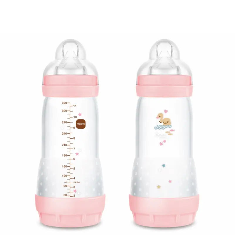 Mam Baby Easy Start Anti-Colic Bottle Bright Pink, 2X320Ml
