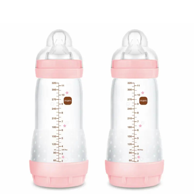 Mam Baby Easy Start Anti-Colic Bottle Bright Pink, 2X320Ml