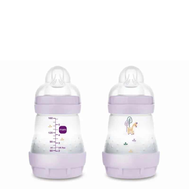 Mam Baby Easy Start Feeding Bottle Anti-Colic Matt Pink, 2X160Ml