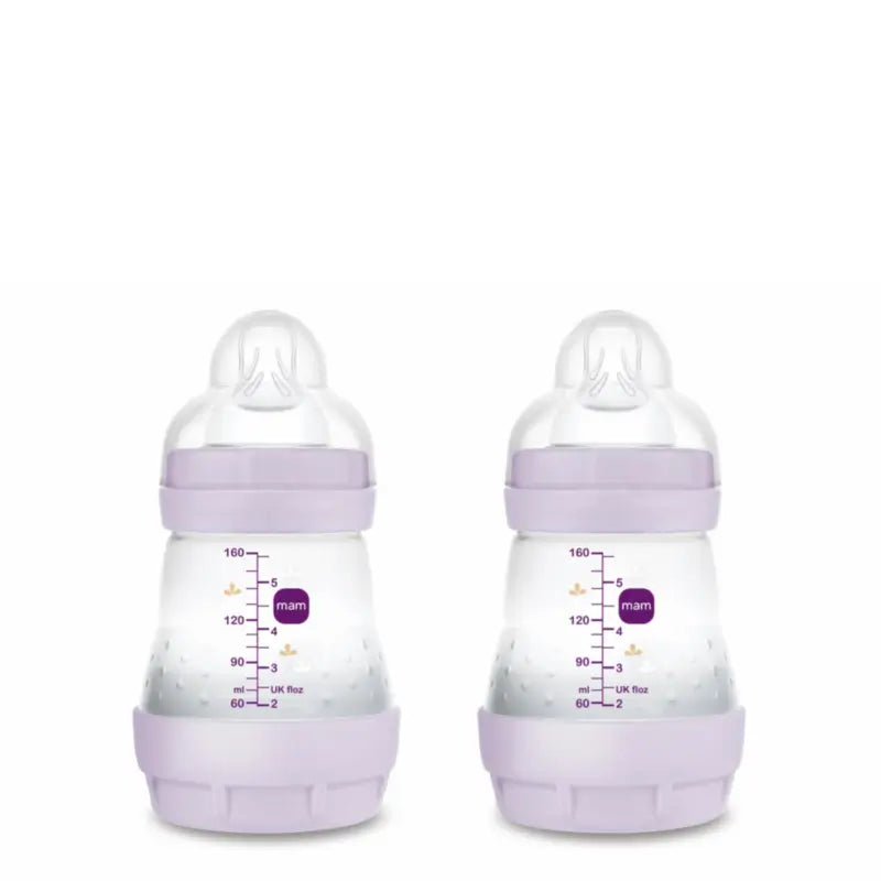 Mam Baby Easy Start Feeding Bottle Anti-Colic Matt Pink, 2X160Ml