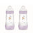 Mam Baby Easy Start Feeding Bottle Anti-Colic Matt Pink, 2X260Ml