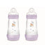 Mam Baby Easy Start Feeding Bottle Anti-Colic Matt Pink, 2X260Ml
