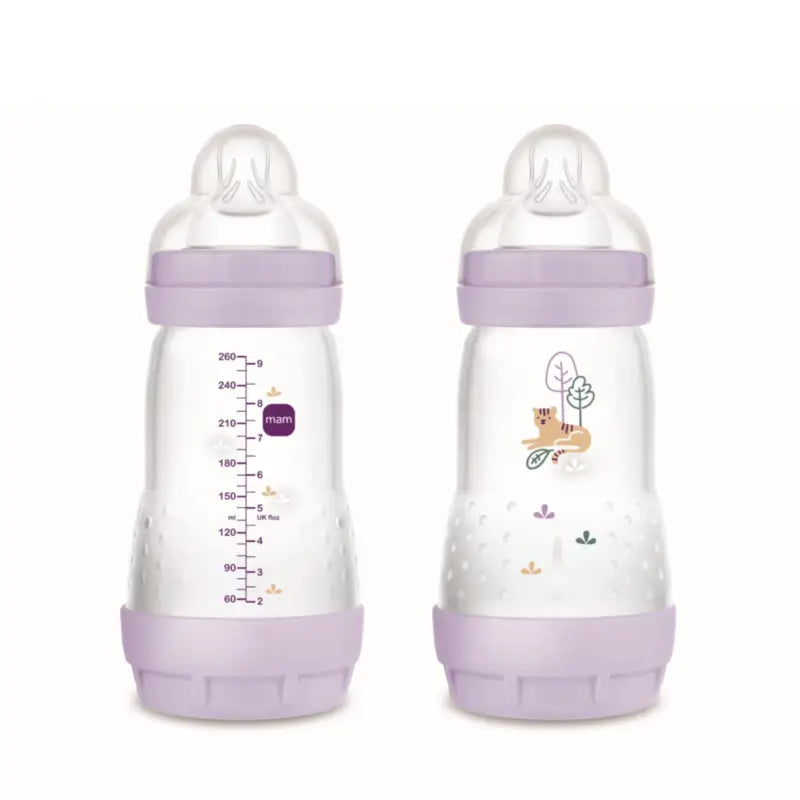 Mam Baby Easy Start Feeding Bottle Anti-Colic Matt Pink, 2X260Ml