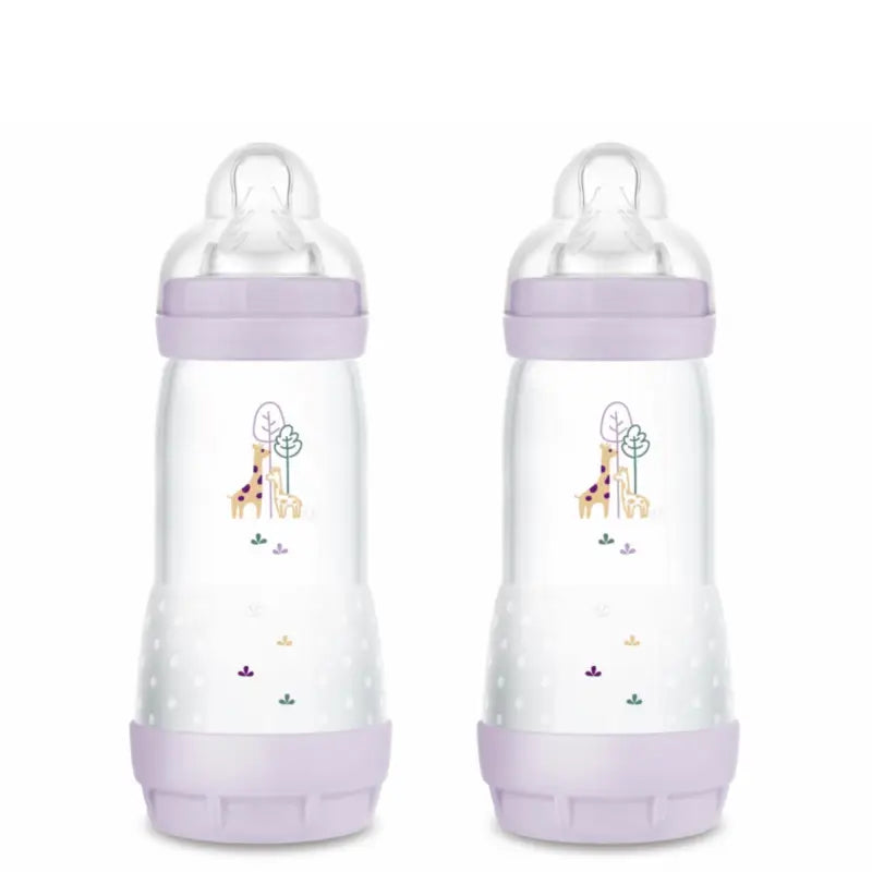 Mam Baby Easy Start Feeding Bottle Anti-Colic Matt Pink, 2X320Ml