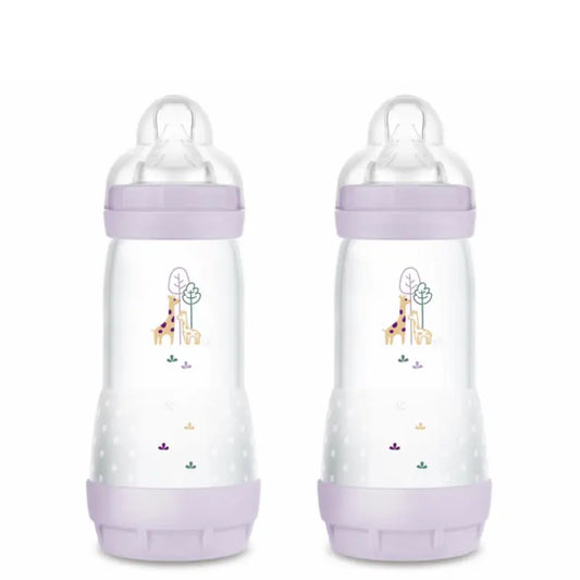 Mam Baby Easy Start Feeding Bottle Anti-Colic Matt Pink, 2X320Ml