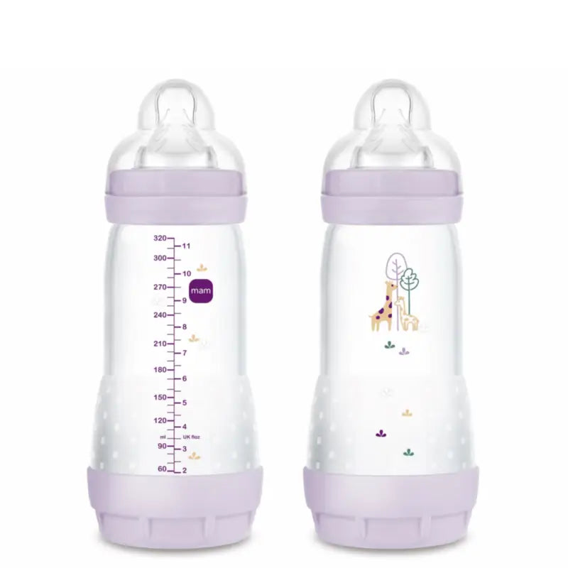 Mam Baby Easy Start Feeding Bottle Anti-Colic Matt Pink, 2X320Ml