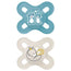 Mam Baby Soother Original Start Silicone Blue Animal 0-2M, 2 Units