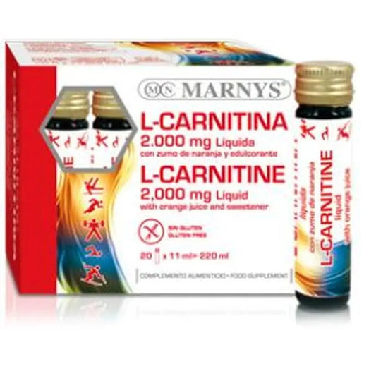 Marnys L-Carnitine 2000 Orange Flavour 20Vials