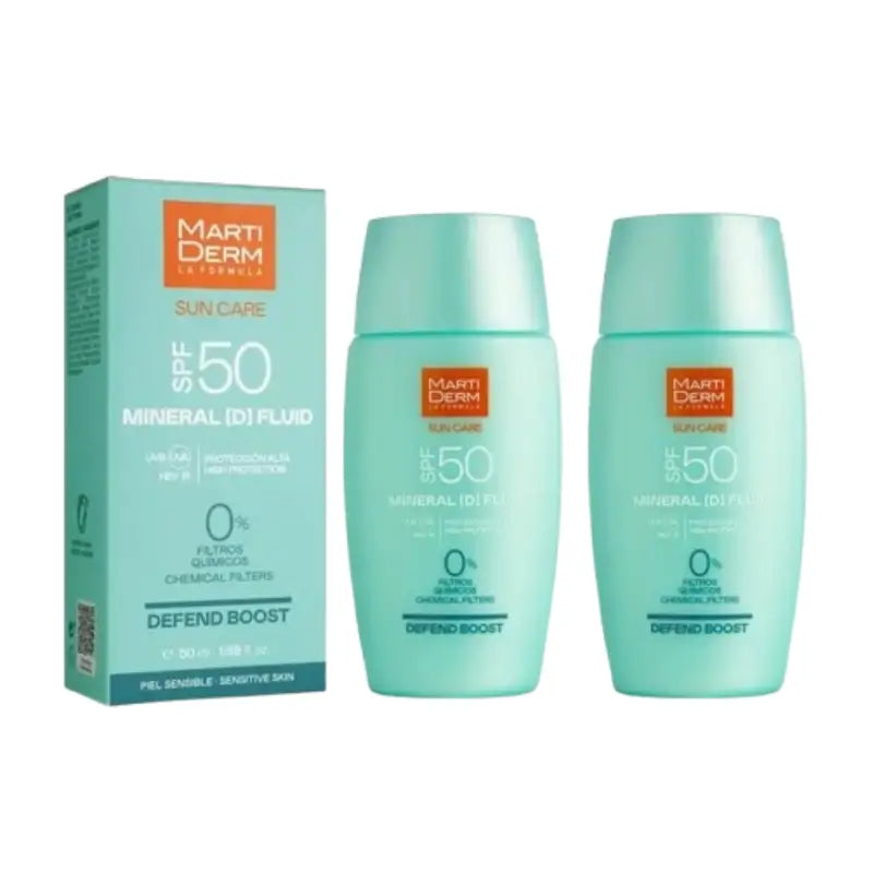 Martiderm Sun Care Spf50 Mineral [D] Fluid, 2X50 Ml
