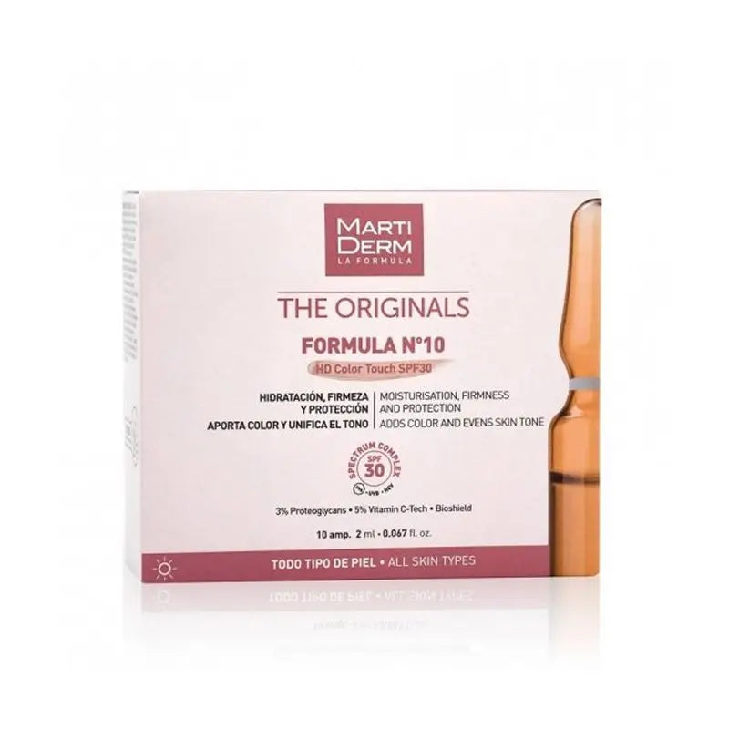 Martiderm The Originals Formula Nº10 Hd Colour Touch SPF 30 10 Ampoules