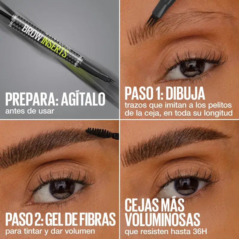 Maybelline New York Brow Insert Brow Pencil, Medium Brown, 1.25 ml