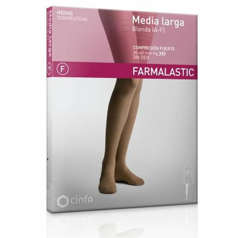 Farmalastic Long Stocking Blonda Strong Compression Beige, Size XL, Unit