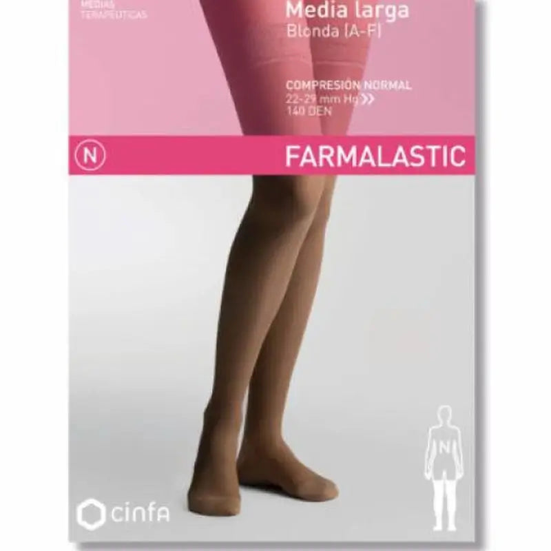 Farmalastic Long Pantyhose Compression Normal Compression Camel, Size M, Single Unit