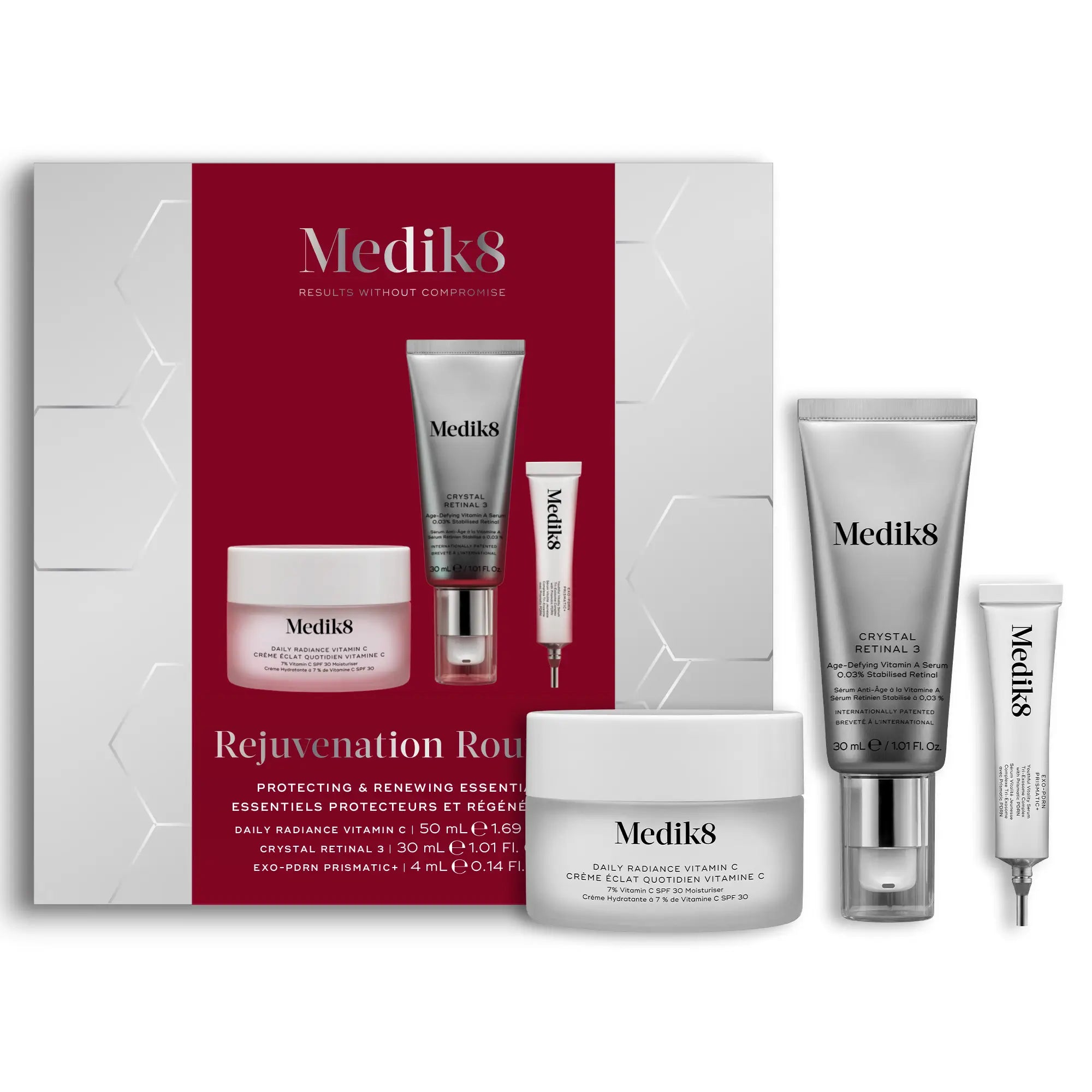 Medik8 Rejuvenation Routine Pack: Vitamin C, Retinal 3 and Exo-PDRN