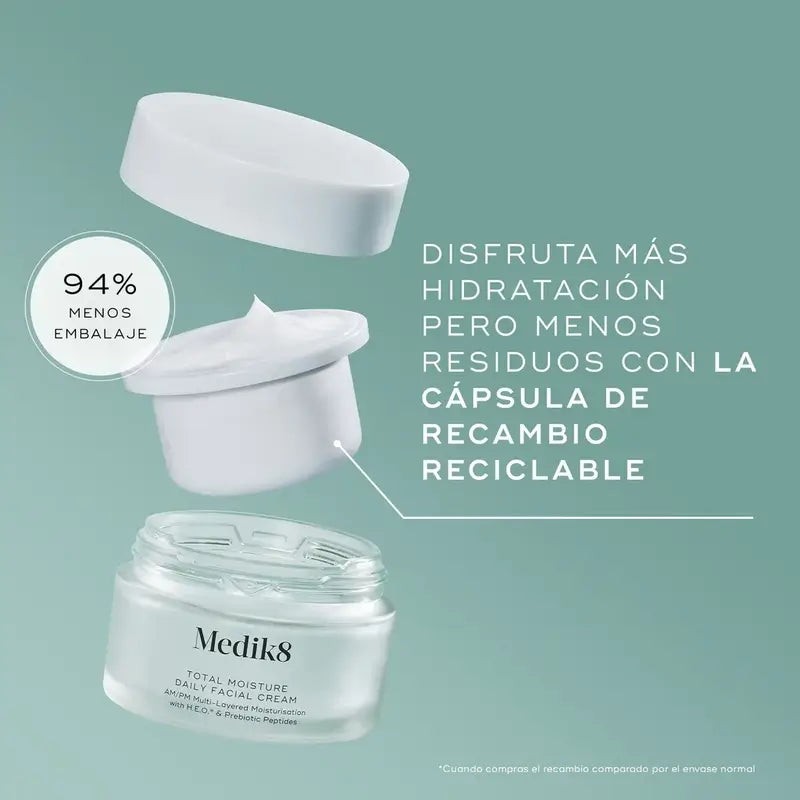 Medik8 Total Moisture Daily Facial Cream Refill Refill, 50 ml