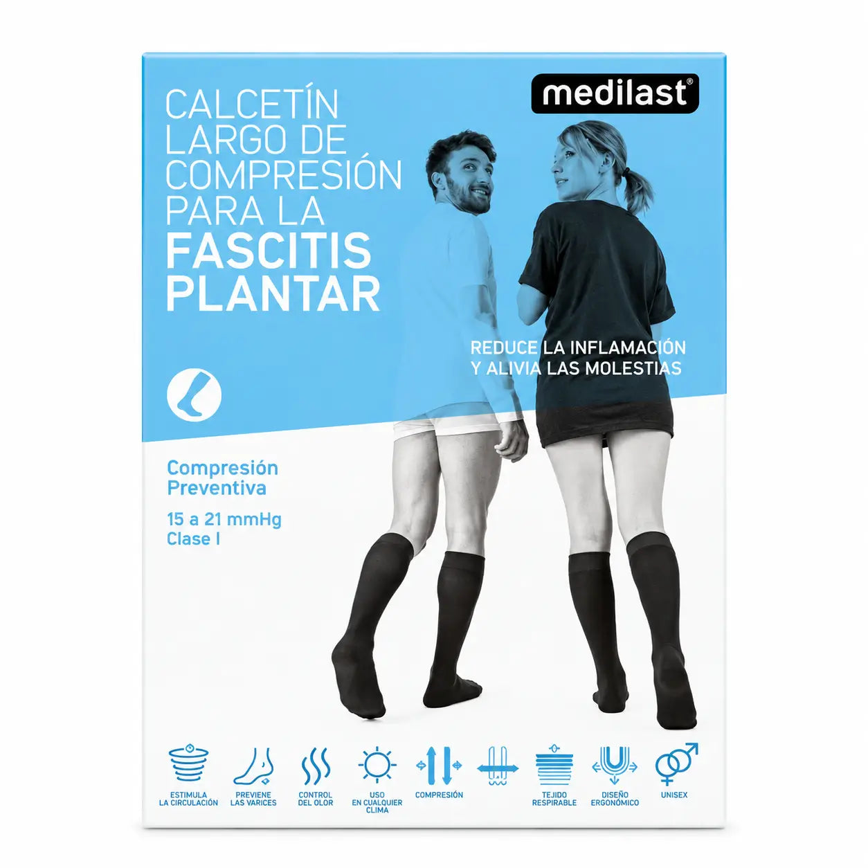 Medilast Fascitis Sock Long Black Large Size