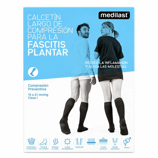 Medilast Fascitis Sock Long Black Size Medium