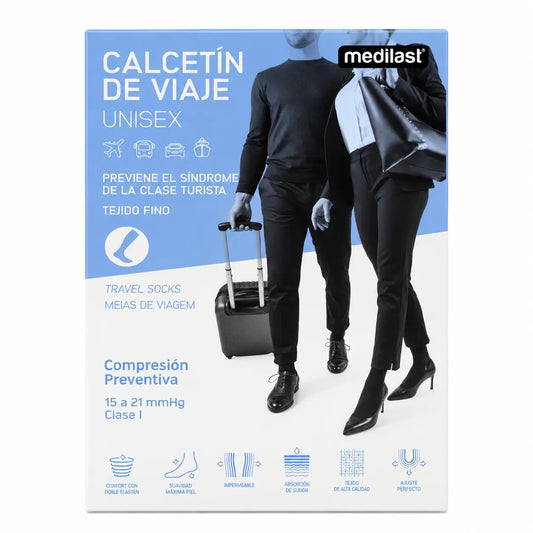 Medilast Travel Sock T/Large Black R230