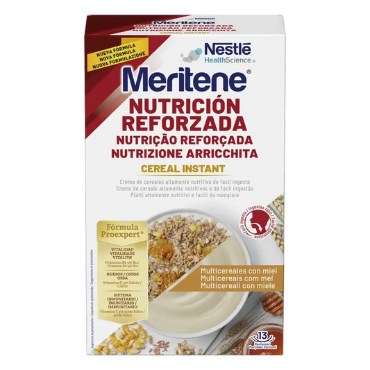 Meritene Cereal Instant Cream of 8 Cereals with Honey, 520 grams