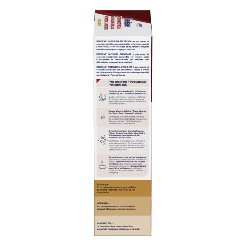 Meritene Cereal Instant Cream of 8 Cereals with Honey, 520 grams