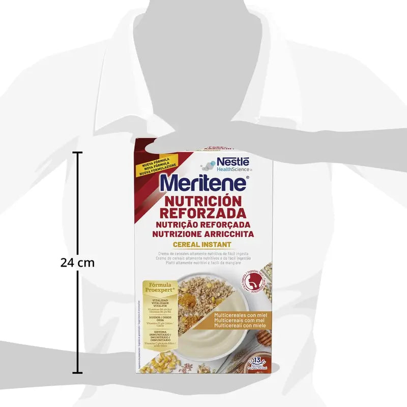 Meritene Cereal Instant Cream of 8 Cereals with Honey, 520 grams