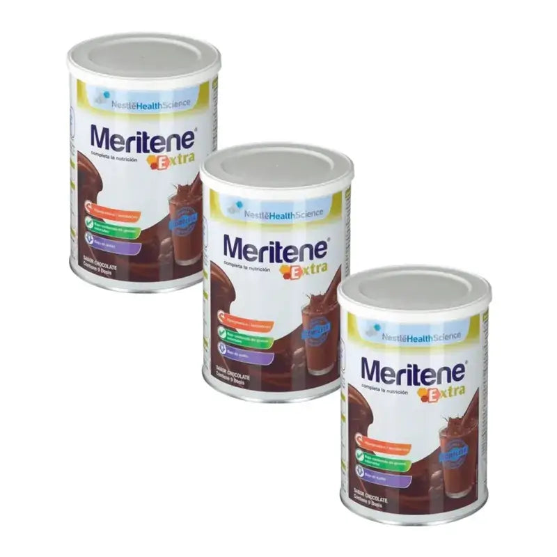 Meritene Extra Milkshake Chocolate Flavour, 3X450 Gr