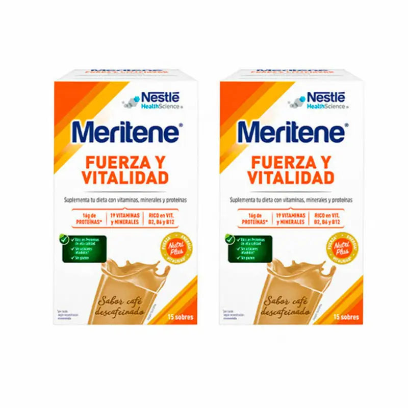 Meritene Strength & Vitality Decaffeinated Coffee Flavour Shake 2x15 Sachets, 30g