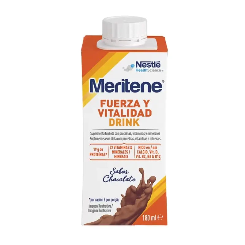Meritene Strength & Vitality Drink Chocolate, Pack 2 Boxes, 6x180 ml