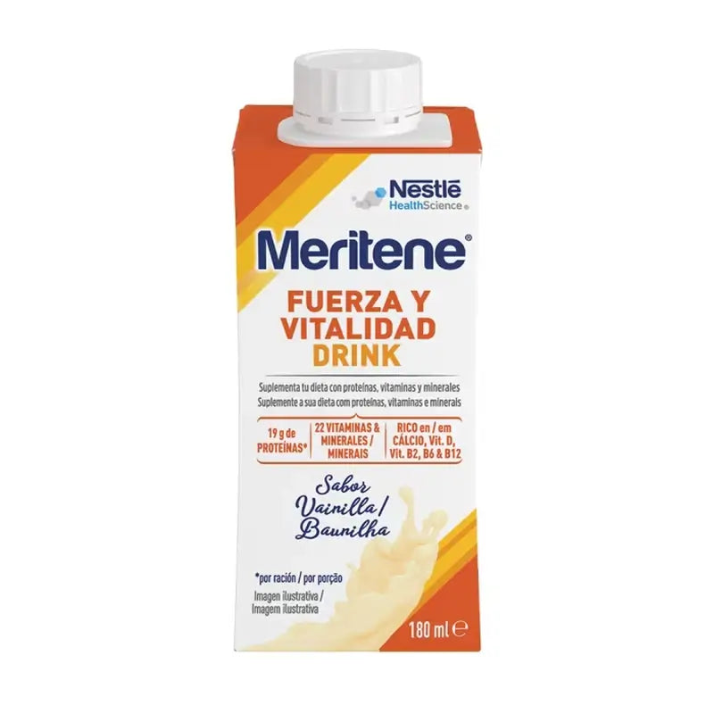 Meritene Strength & Vitality Drink Vanilla, Pack 3 Boxes, 6 x 180 ml