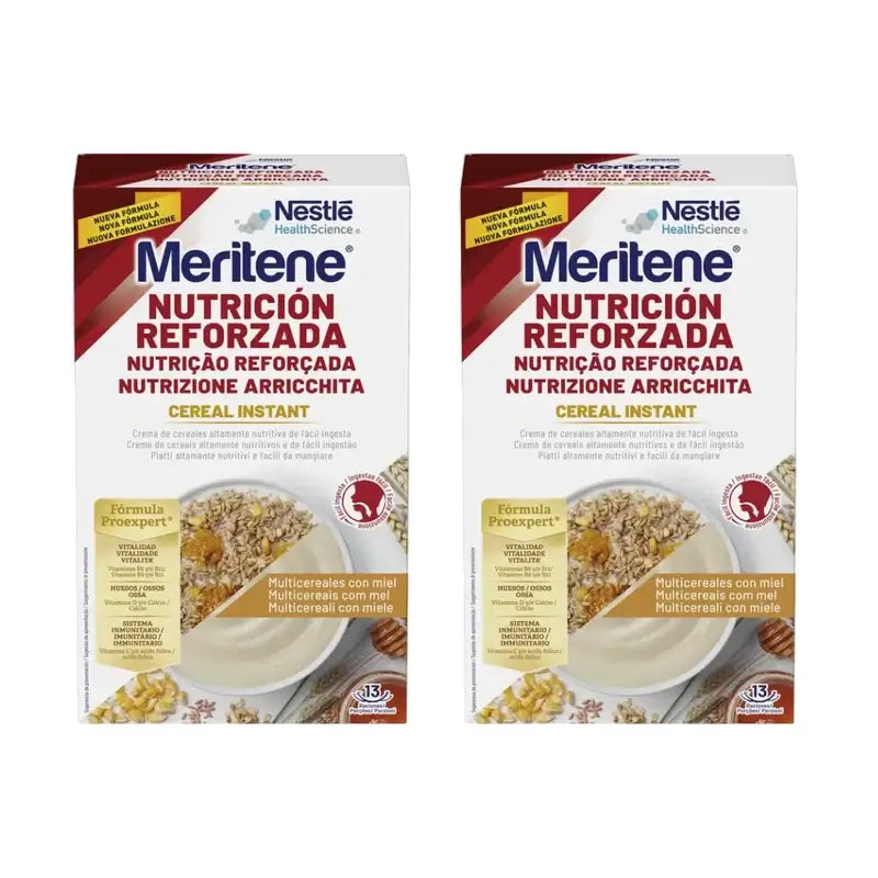 Meritene Inmuno Cereal Instant Cream of 8 Cereals With Honey, 2X520 Gr