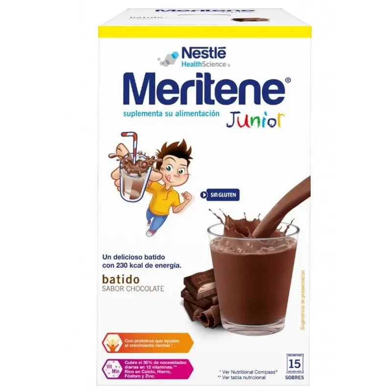 Meritene Junior Chocolate Flavour Shake, 15 sachets