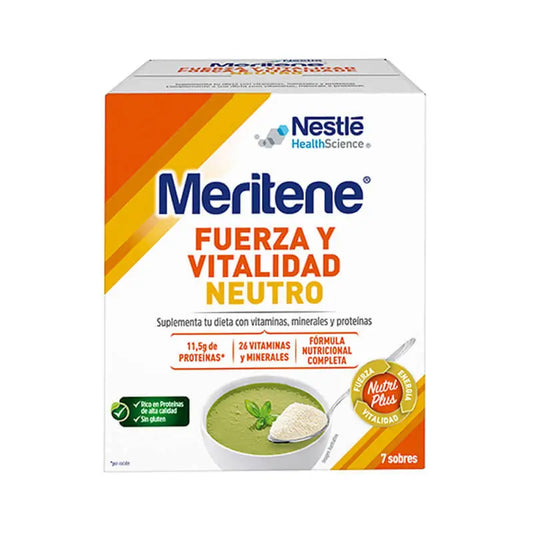 Meritene Strength and Vitality Shake Neutral Flavour, 7 sachets x 50 grams