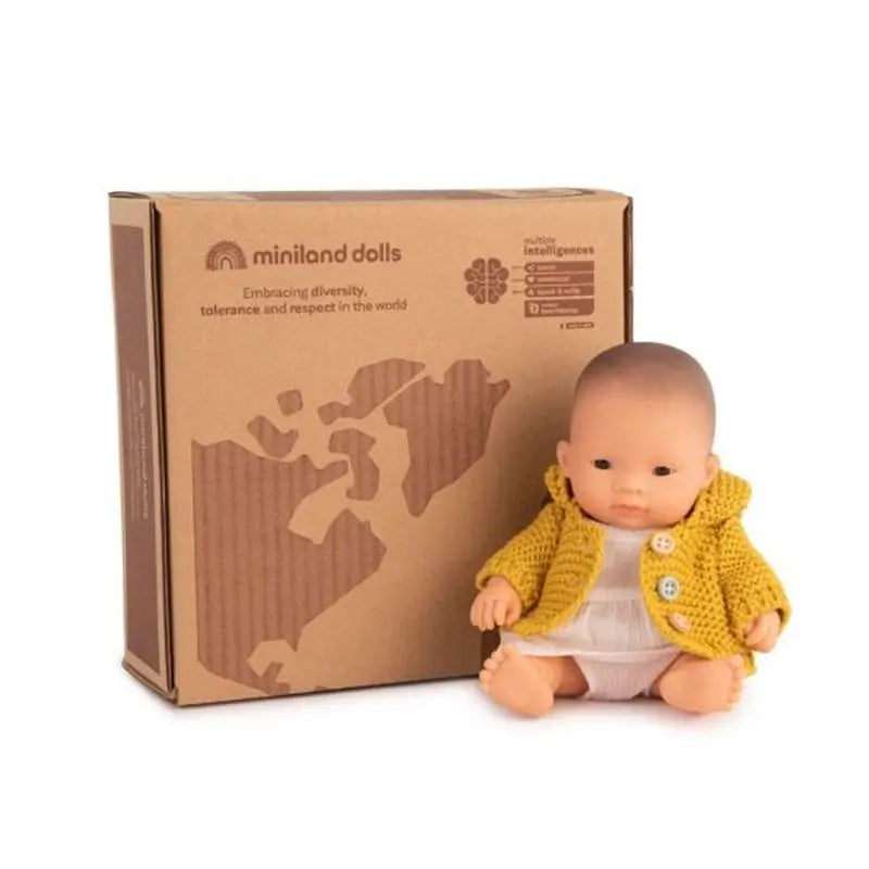 Miniland Asian Doll 21 Cm and Sea Clothes Set